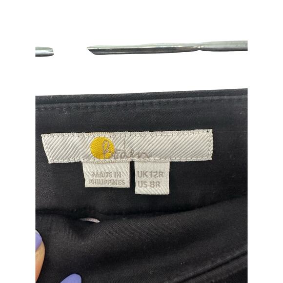 Boden Black Office Business Career Work Cropped Flare Trousers Pants‎ Size 8 - Picture 3 of 12